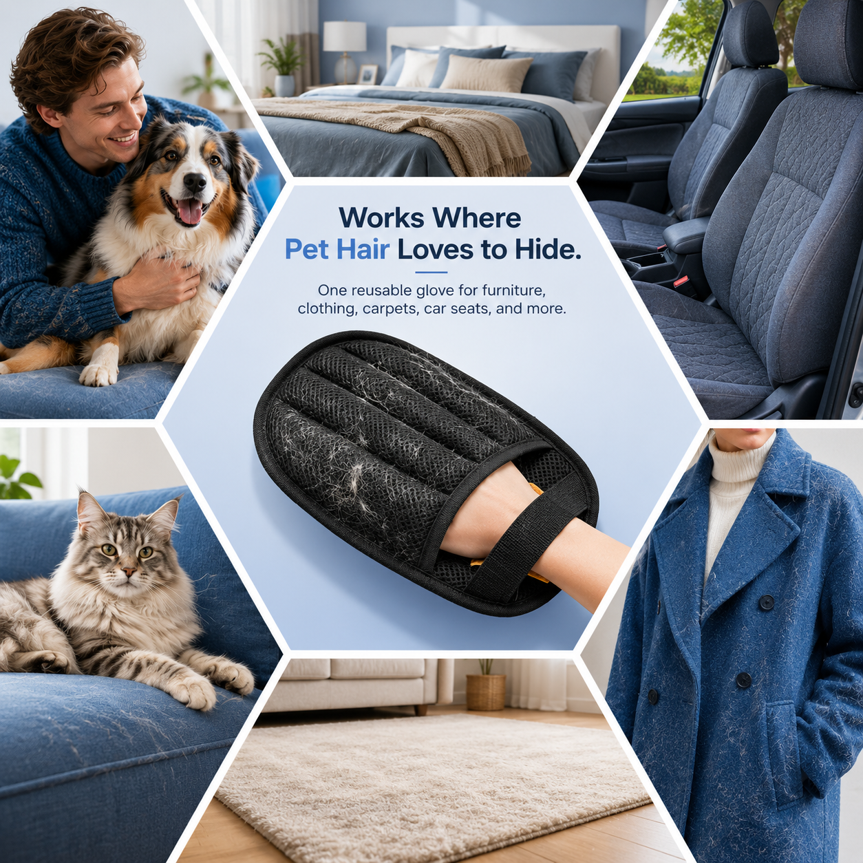 Effortless Pet Hair Remover Glove